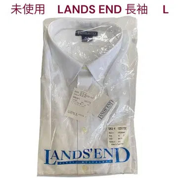 미사용 란스 엔드 긴팔 셔츠 와이셔츠 L 화이트, 흰색 1