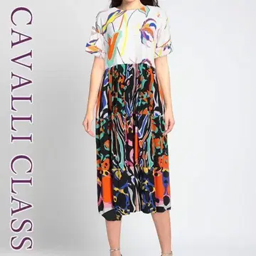 [새상품] CAVALLI CLASS 무릎 기장 원피스 40IT