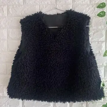 AMELY 에메리 숏 보아 베스트 키넥 블랙 L 보아 베스트