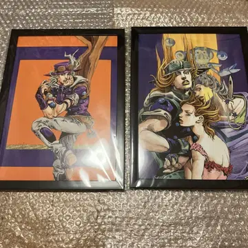 죠죠의 기묘한 모험 액자 포스터 SBR 자이로 루시 2세트