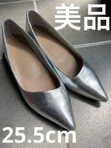 [새상품급] 실버 펌프스 25.5cm