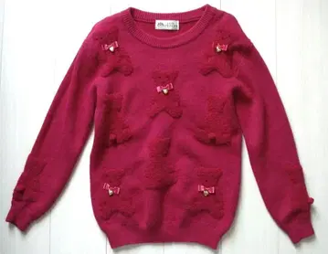 WHITE ITARIYARD bear 패턴 스웨터