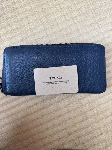 ZONALe 네이비 가죽 장지갑