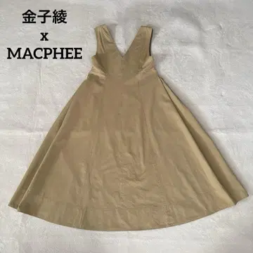 카네코 아야 xMACPHEE 코튼 V넥 치노 플레어 원피스 36
