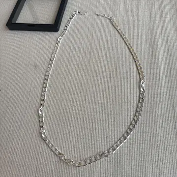 실버 체인 목걸이 약 40cm