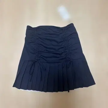 Forever21 플리츠 스커트 드로스트 프릴 네이비 y2k