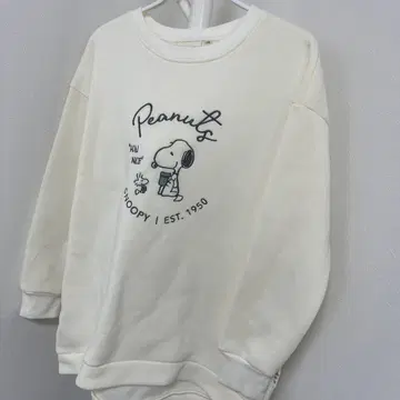 PEANUTS 스누피 트레이너 M 사이즈 아이보리