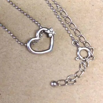 하트 모티브 다이아몬드 목걸이 0.03ct 실버 925