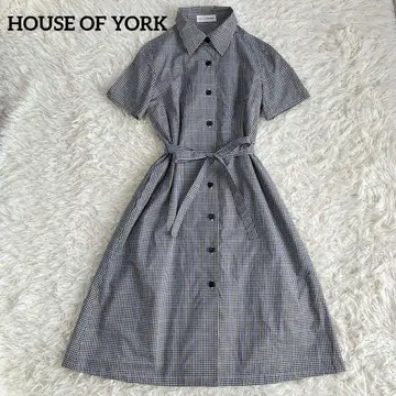 HOUSE OF YORK 깅엄 체크 셔츠 원피스 일본제