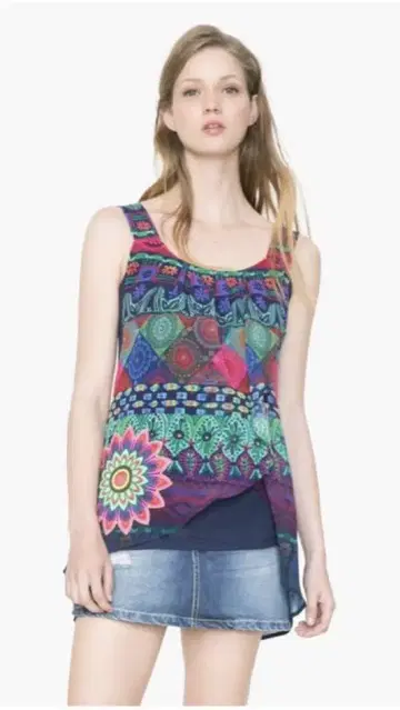 Desigual 멀티 컬러 탱크탑