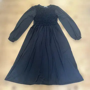 ZARA 블랙 셔링 롱 원피스