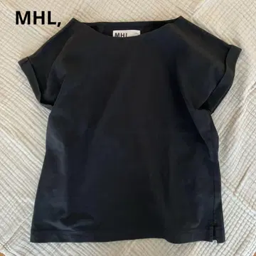 MHL 보트넥 반팔 티셔츠 블랙