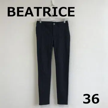 E0818A16 [ BEATRICE ] 스트라이프 패턴 스키니 팬츠