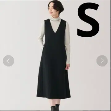무인양품 여성 이중 짜임 맨투맨 점퍼 스커트 S 블랙