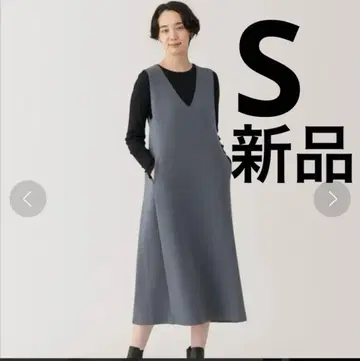 무인양품 여성 이중직 맨투맨 오버롤 스커트 여성 S 차콜 그레이