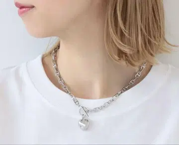 Ray BEAMS 마린 체인 만텔 하트 목걸이