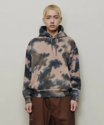 새상품 BAL L 사이즈 타이다이 염색 TIE DYE 후드티 후디