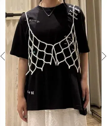 로데오 크라운즈 와이드 보울 모조 진주 뷔스티에