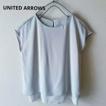 UNITED ARROWS 블라우스 프렌치 슬리브 라이트 그레이 넉넉한 핏