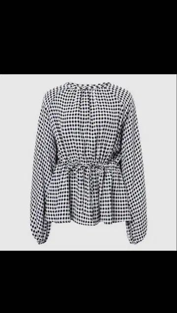 BELPER GINGHAM BLOUSE (Black)
