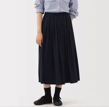 MUJI Labo 저지 플리츠 스커트