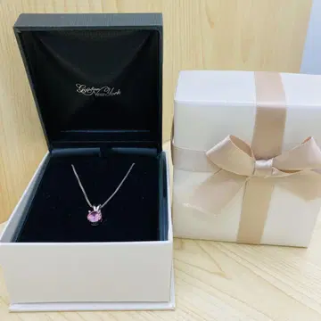 Gift from New York 핑크 스톤 silver 목걸이