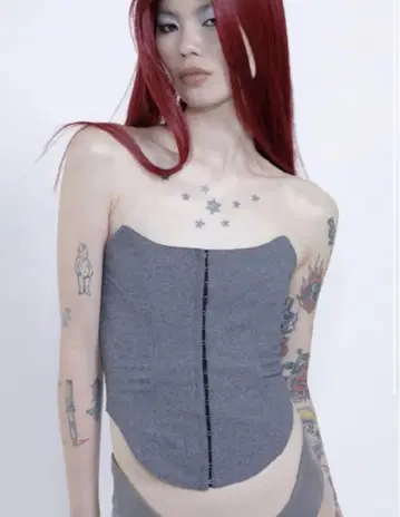가격 인하 불가 FUGUIHUA gremlins Corset-Grey