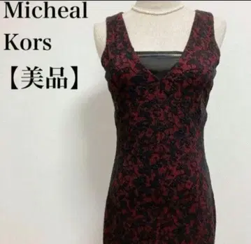 Micheal Kors 블랙 레드 꽃무늬 원피스