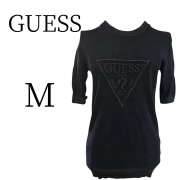 새상품급 GUESS 게스 블랙 반팔 니트/스웨터 M