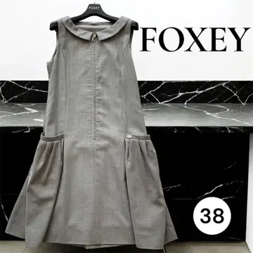 폭시 FOXEY 원피스 슬리브리스 로우웨스트 앞면 척