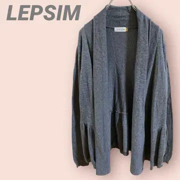 LEPSIM 토퍼 가디건 긴팔 니트 밑단 프릴 그레이 여성용/M