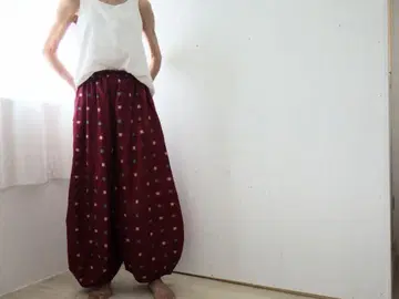 기모노 리메이크 닛카포카풍 팬츠
