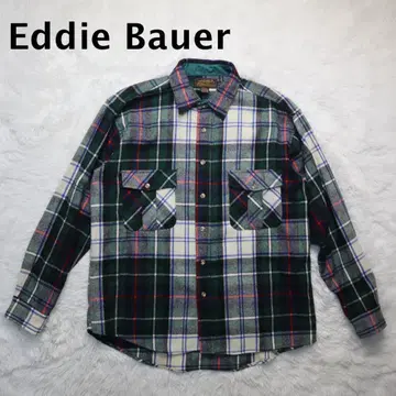 Eddie Bauer 90년대 울 셔츠 체크 무늬 아메리칸 플레이드