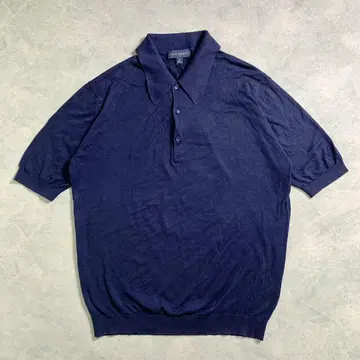 JOHN SMEDLEY 반팔 피케 셔츠 네이비