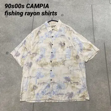 90s00s CAMPIA fishing rayon shirts 낚시