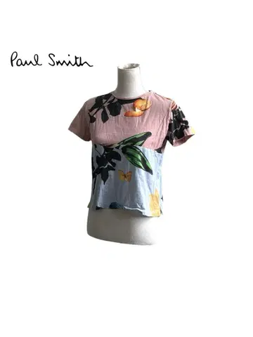 Paul Smith 폴스미스 일본제 장미 과일 올 패턴 반팔 티셔츠