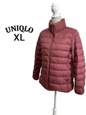 UNIQLO XL 버건디 울트라 라이트 다운 자켓 수납 봉투 포함