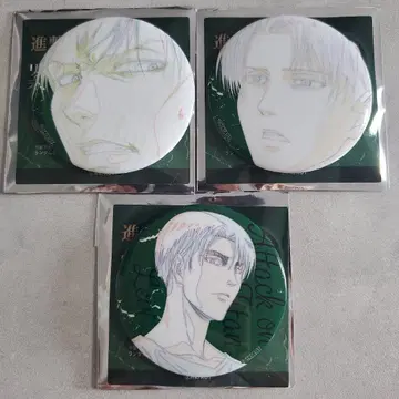 진격의 거인 WIT STUDIO 리바이 확정 랜덤 캔뱃지 3종