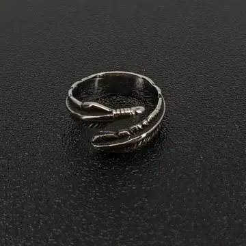 빈티지 위저 깃털 실버 반지 14호 페더