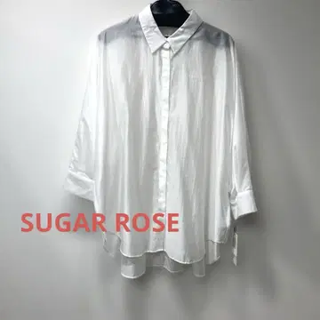 SUGAR ROSE 시어 셔츠 화이트