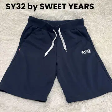 SY32 by SWEET YEARS 네이비 스웨트 팬츠