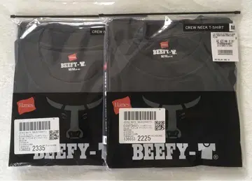 HANES 헤인즈 티셔츠 BEEFY 비피 한정판 스미크로 M x 2매