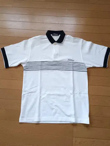 Titleist 스트라이프 피케 셔츠 화이트