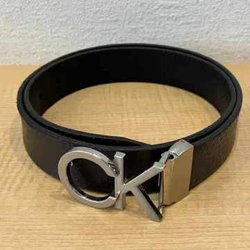 캘빈클라인 블랙 가죽 벨트 CK 엠보 무늬 허리 80~94cm