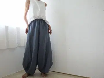 린넨 닛카포카풍 팬츠