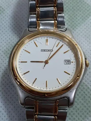 SEIKO 쿼츠 손목시계 화이트 다이얼