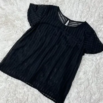 [ c5721 ] 새상품급 ROPE PICNIC 블라우스 블랙 시스루