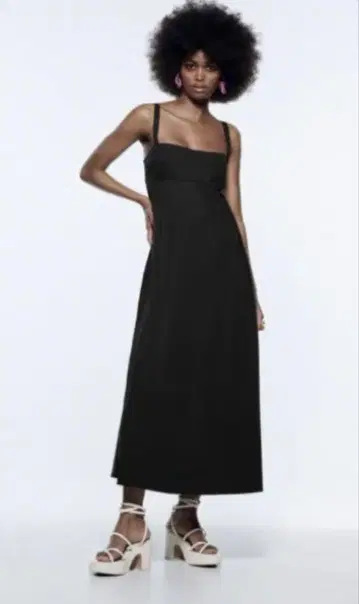 ZARA 미디 볼륨 원피스 XS