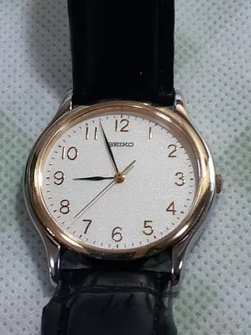 SEIKO 쿼츠 손목시계 화이트/골드