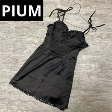 (A) pium 프릴 캐미 원피스 블랙